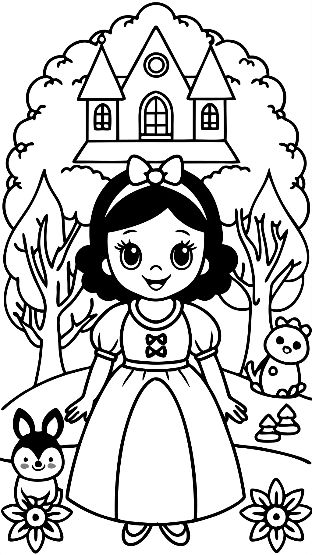 Princesa de Disney Páginas para colorear de Blancanieves